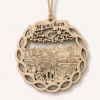 ein runder souvenir holzanhänger aus holz münchen